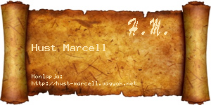 Hust Marcell névjegykártya